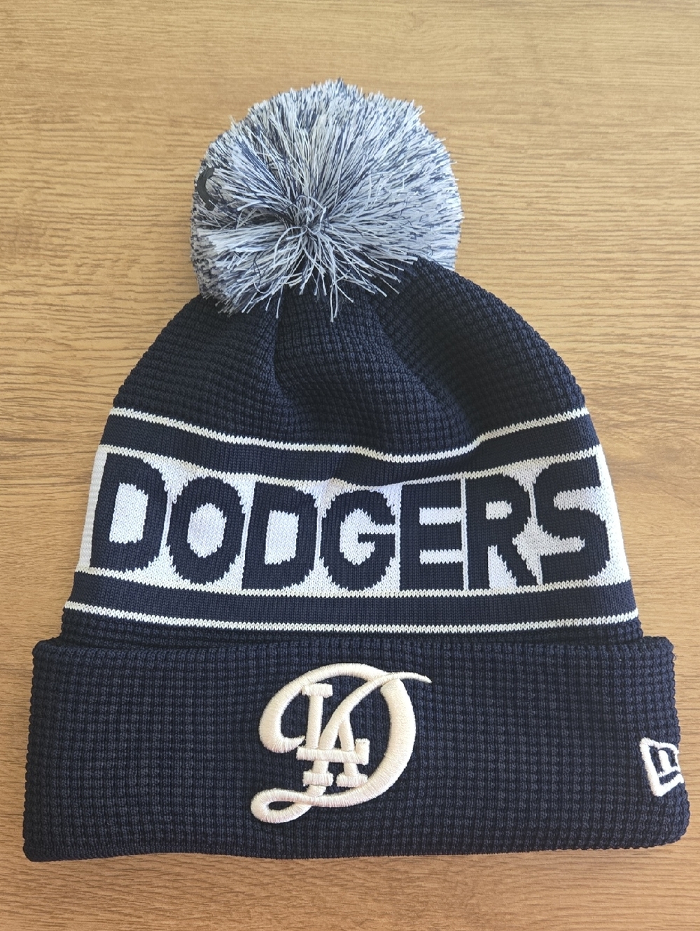 DODGERS Pom Beanie - Navy/White
